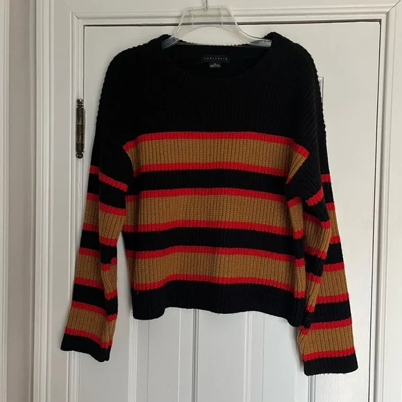 Orange Sanctuary Ezra Striped Sweater Sanctuary Ezra Striped Sweater